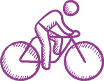 Icon of person on bike